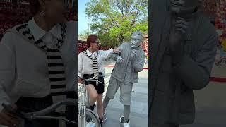 Being Teased By A Beautiful Woman. | Sculpture Man | Silver​man Funny