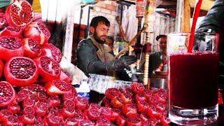 Fresh Pomegranate Juice at the Street of Afghanistan