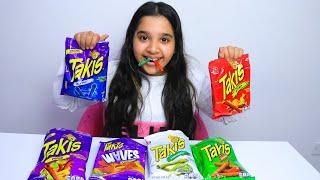 شفا جربت جميع انواع شبس تاكيز  !!! Addicted to TAKIS