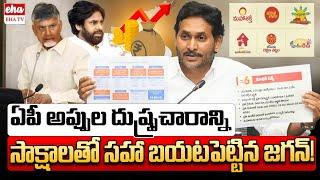 YS Jagan Reveal Shocking Facts Behind AP Debts | AP News Paper Analysis | Eha TV