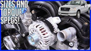 How to Replace Alternator Ford F-150 2004-2008 5.4L 3v | With Sizes and Torque Specs!