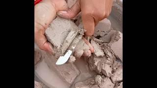 Recycling️ clay 2.0soft chunks#shorts#youtubeshorts#viral#satisfying#trending#food