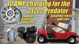 S5 E8  plug and play 10 Amps  of charging power for the 212cc Predator gasoline electric golf cart