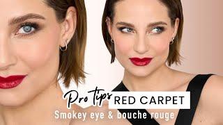 Secrets de Beauté des Stars : Tutoriel d'un Maquillage de Red Carpet l Bouche rouge & smokey eye