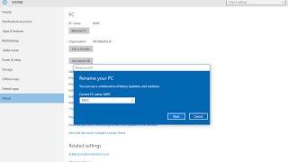 Windows 10:  How to Change or Rename PC Name