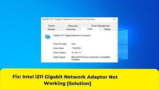Fix: Intel i211 Gigabit Network Adaptor Not Working [Solution]