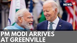 PM Modi In US | Prime Minister Narendra Modi Arrives At Greenville | Modi Meets Joe Biden | News18