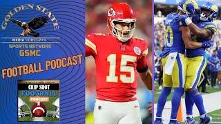 LIVE: Chiefs Win Another Close Game & Rams Defeat Bills in a Shootout | Chip Shot Football Podcast