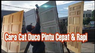 Tutorial | cara Finising Cat Duco Pintu kayu Hasil Super Bagus