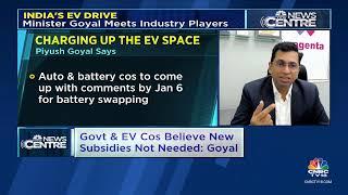 LIVE: Govt & EV Companies Believe New Subsidies Not Needed: Union Minister Piyush Goyal