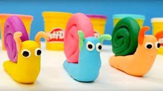 Spielspaß mit Play Doh. Wir kneten Schnecken. Basteln für kinder