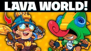 Unlocking Lava World! [Archer, Miner, Leon] Squad Busters