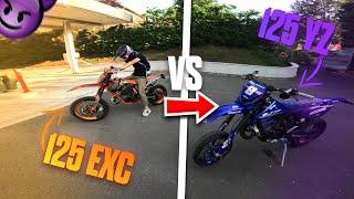 KTM 125 EXC VS YAMAHA 125 YZ - SUPERMOTO 4K