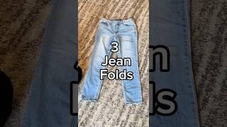 3 Ways to fold Jeans #folding #organization #home #foldinghacks #homeorganization