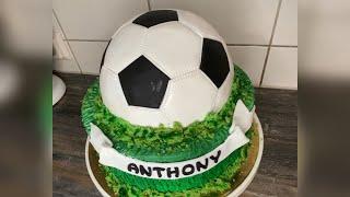 Как приготовить торт в виде футбольного мяча. Torte mit Fußball. ￼￼Football cake