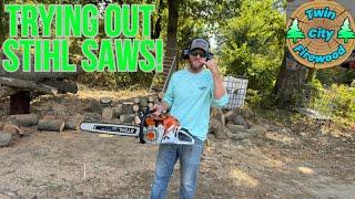 Husqvarna Guy Try's Stihl Chainsaws!