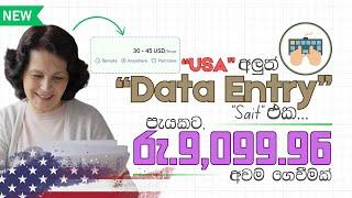 Data Entry කරලා පැයකට රු.9,099.96  ගන්න ආව අලුත් USA සයිට් එක | Make Money Online | Passive Income