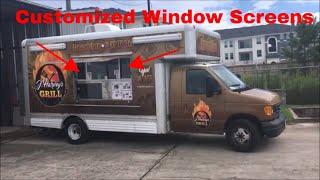 Food Truck Customized Window Screens For Order And Pickup Windows