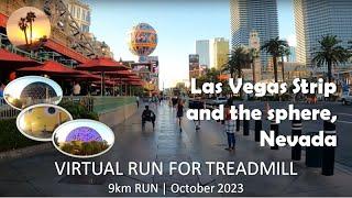 Treadmill Virtual Run | Las Vegas Strip, Nevada | Sunrise, October 2023
