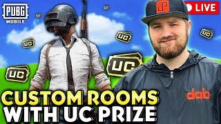 LIVE - PUBG MOBILE CUSTOM ROOMS w/ 1100 UC PRIZE | DABPLAYS