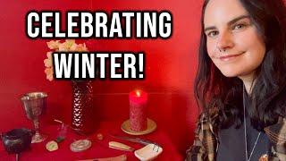 setting up my winter altar + got an awesome new table for free! (vlogmas day 23)