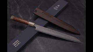 #二唐 劍型柳刃 渦紋 暗紋 銀三鋼 30cm  chef's Knife  中刀刀具網