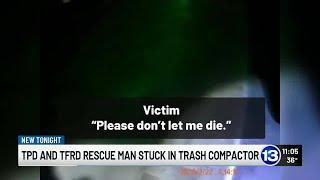 TPD, TFRD rescue man stuck in trash compactor