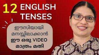 LEARN ALL 12 ENGLISH TENSES | With Examples & Keywords | Lesson - 110 | SPOKEN ENGLISH IN MALAYALAM