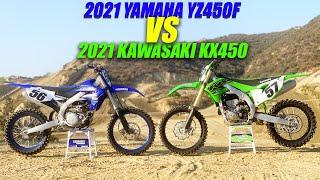 2021 Yamaha YZ450F vs Kawasaki KX450 Shootout - Motocross Action Magazine