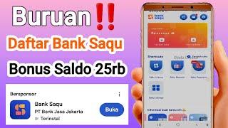 Cara Daftar Bank Saqu - Bous Saldo Rp 25rb - Bank Digital Terbaru
