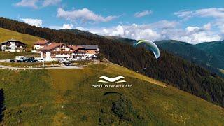 Mit dem Papillon Paragliders ESCAPE EN-B über der Lüsener Alm