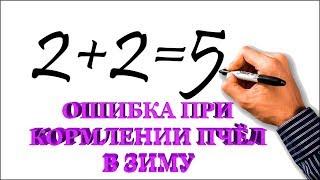  Ошибка при кормлении пчёл в зиму 