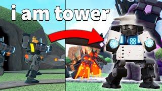 i pretended to be a TOWER in TDS | ROBLOX