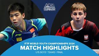 Tang Yiren vs Patryk Zyworonek | U15 Teams Final | ITTF World Youth Championships 2024