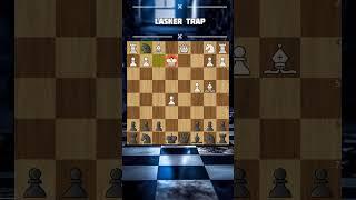 CHESS OPENING TRAP -LASKER TRAP| WINNING THE QUEEN | #chess #chessopeningtrap #winning