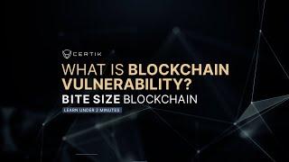 Learn about Crypto | What is Blockchain Vulnerability? | Bite Size Blockchain