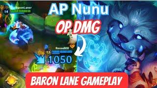 Doing this much dmg Should be illegal! | Wild rift AP Nunu Baron Lane #wildrift #lolwr #nunufullap