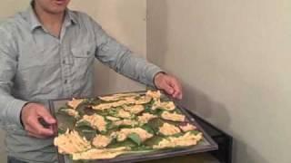 OKRAW.COM Hot Raw Food Chef Recipe: Spicy Tomato Collard Chips