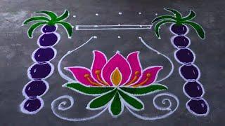 Sankranthi muggulu || pongal kolam || festival rangoli || rangoli ||