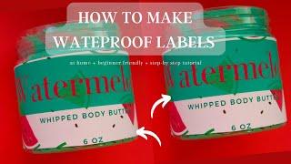 How To Make WATERPROOF LABELS for BODY BUTTER products | DIY + STEP-BY-STEP TUTORIAL | JADA RENEE