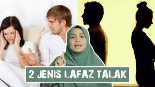 2 Jenis Lafaz Talak