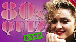 BIG HITS OF THE 80s |  MUSIC QUIZ  | Guess the song | Difficulty EASY