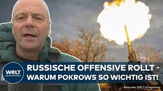 PUTINS KRIEG: Ukrainische Ostfront wackelt - Ziel des Russensturms die Schlüsselstellung Pokrowsk