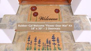 Rubber-Cal Summer "Flower Door Mat" Kit - 18" x 30" - 2 Doormats