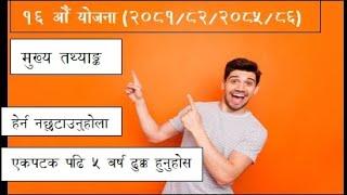 १६ औं योजनाबाट सोध्न सक्ने महत्त्वपूर्ण बुदा र तथ्यांक एउटै भिडियोमा हेर्नुहोस