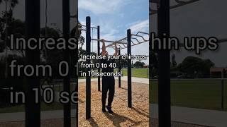 How to go from ZERO to 40 chin ups ️ #calisthenics #shorts