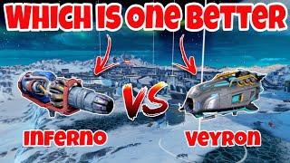 WRInferno VS Veyron Titan Weapon Weapon Comparisons |WAR ROBOTS|