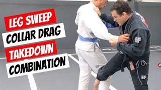 Osoto Gari + Collar Drag Takedown Combination