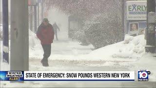 Lake effect snow leads to state of emergency for 5 New York counties