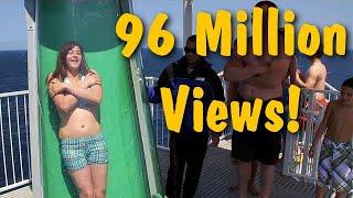 Trap Door Waterslide Scares The Heck Out Of This Cruise Ship Girl